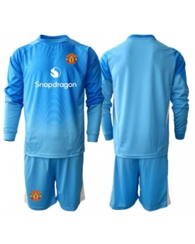 Billige Fotballdrakt Manchester United Keeper Replika Hjemmedraktsett Barn 2025-26 Langermet (med bukser)
